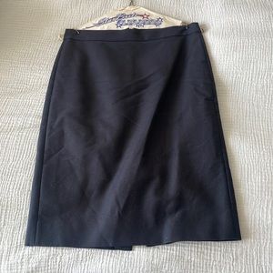 J Crew black wool pencil skirt
